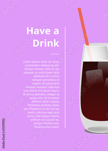 Have Drink Summer Party Promo Poster with Cocktail