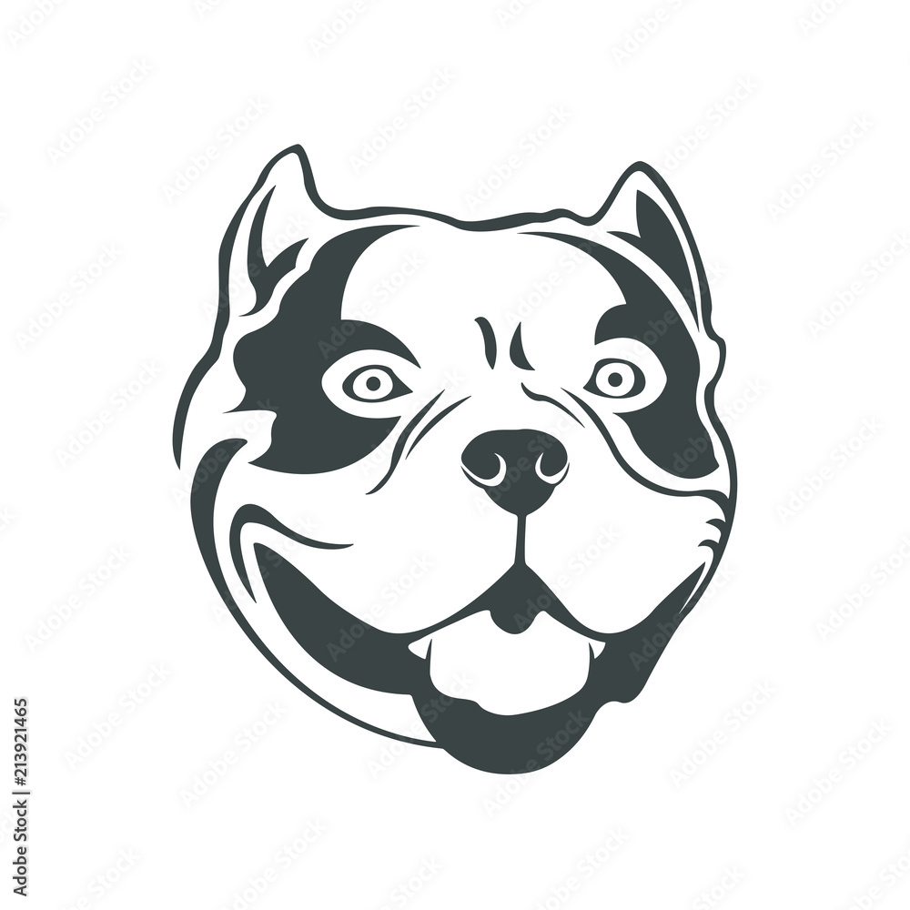 American bully logo. Bully's dog head. American bully logo. Bully's dog head.
