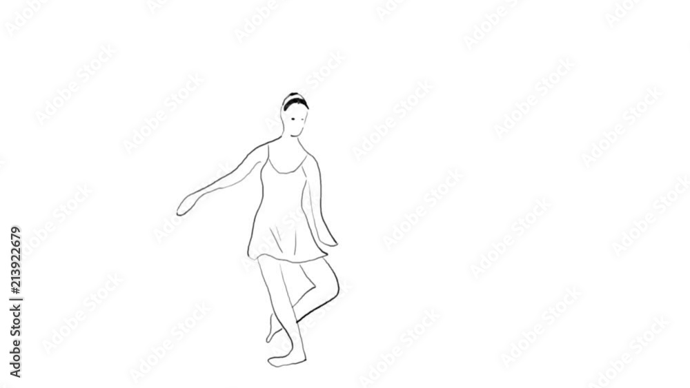 young ballet dancer animation withe background young ballet dancer animation withe background