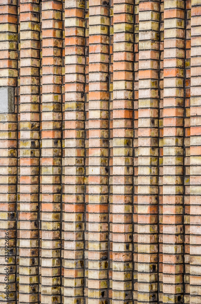 Ściana z cegieł, zabytek, mur Ściana z cegieł, zabytek, mur