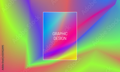 Vector blurred holographic background. Gradient flash cover design. Template for backdrop generation.