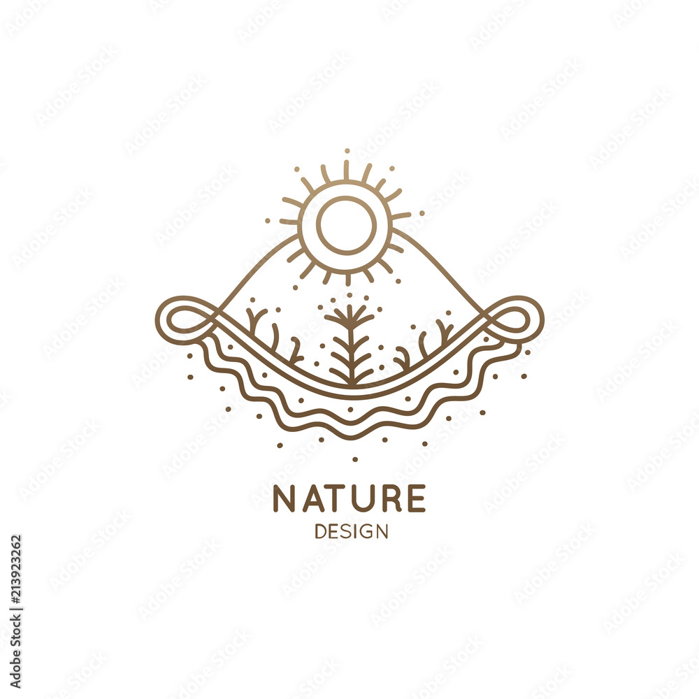 Fototapeta premium Decorative logo nature