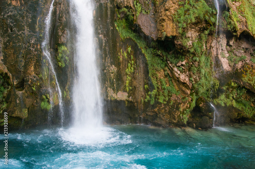 Fototapeta Naklejka Na Ścianę i Meble -  Waterfall at the source of the river