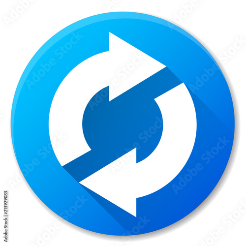 sync blue circle icon design