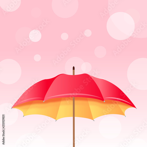 Rote Regenschirm im Himmel