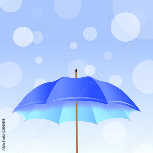 Blauer Regenschirm im Himmel