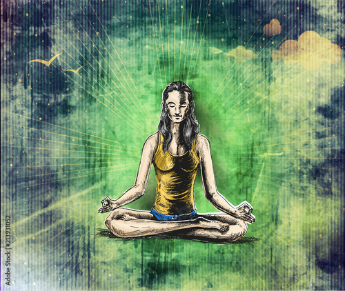 Women practicing yoga pose - 21st june international yoga day