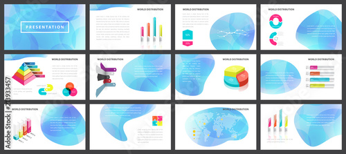 Vector presentation template. Infographics elements for business presentations and reports.