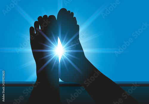 détente - pied - vacances - concept - symbole - relax - se détendre - pause - soleil - bronzer - été