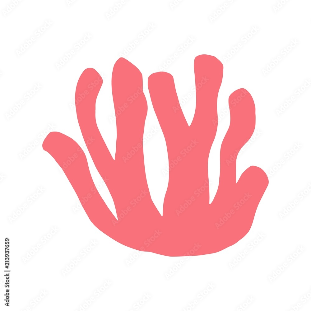 coral isolated hand drawing. on a white background. marine animal. coral isolated hand drawing. on a white background. marine animal.