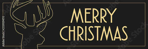 Moderne Weihnachtskarte schwarz Merry Christmas