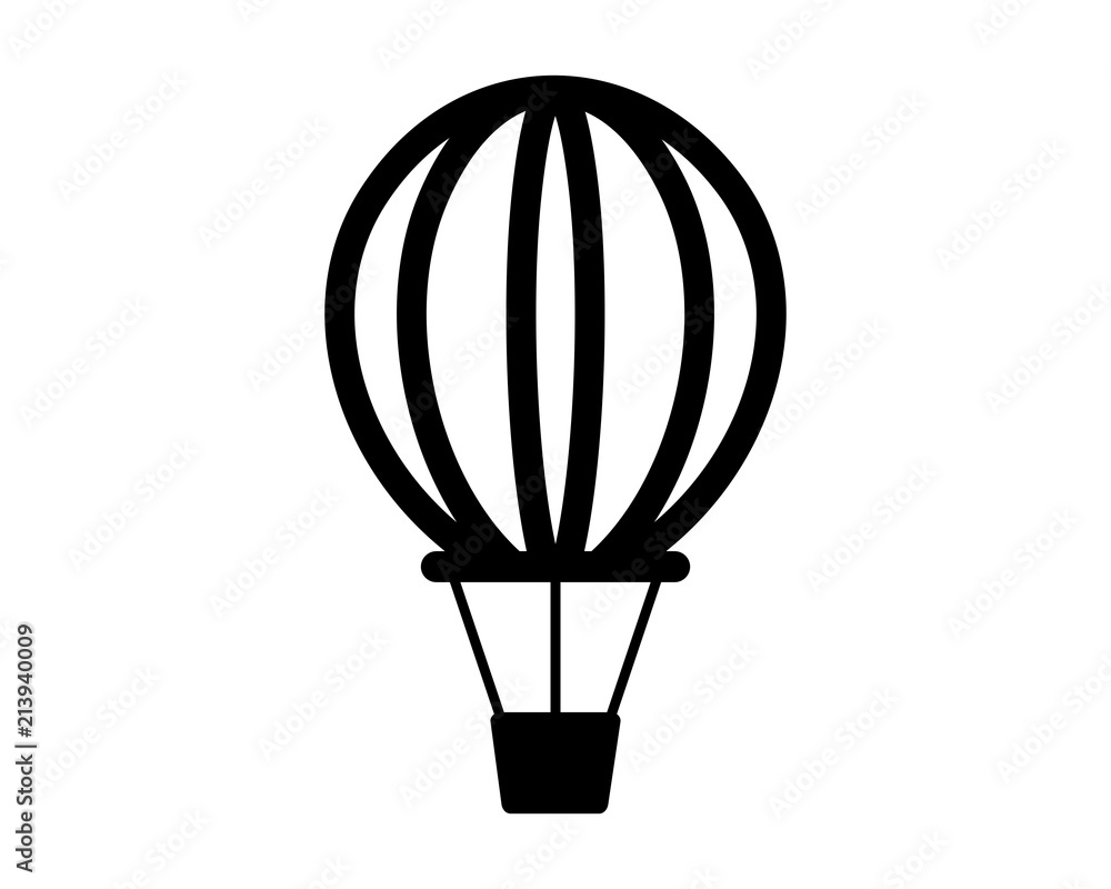 air balloon vehicle transportation transport image vector icon logo