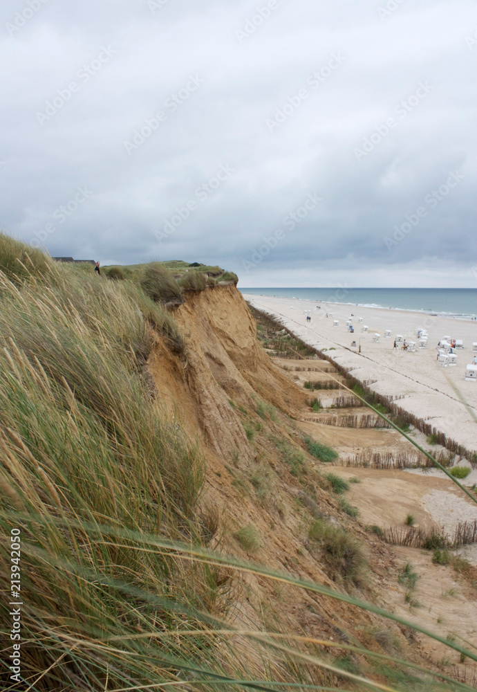 Scenic landscape of the red cliff on the island Sylt, Germany. Scenic landscape of the red cliff on the island Sylt, Germany.