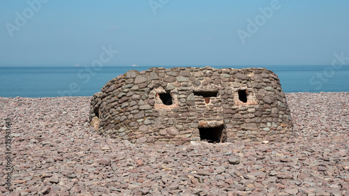 Second World War pill box at Porlock weir on the south west coastal path