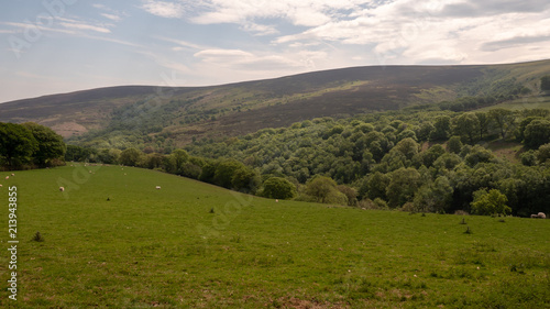 Exmoor National Park with highest point Dunkery Beacon