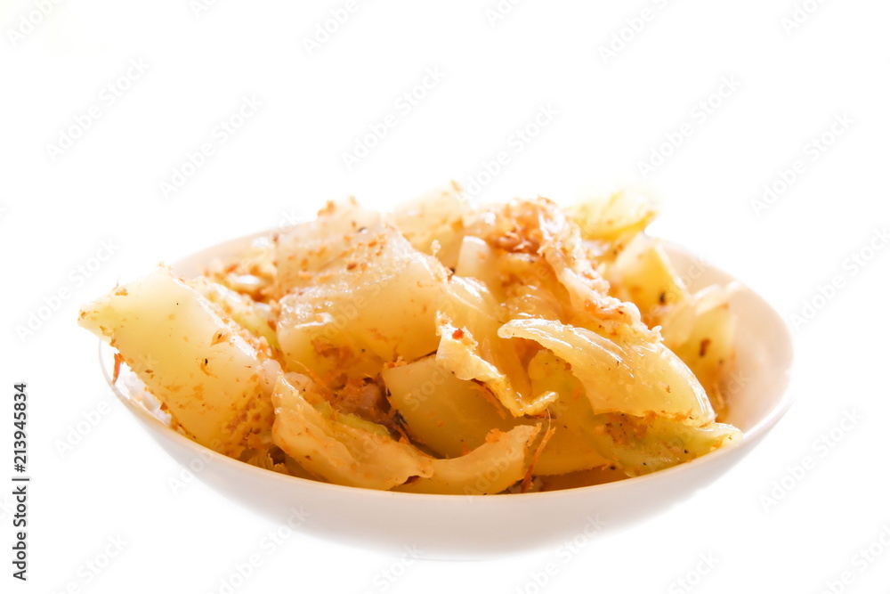 Spicy pickled green mustard, the appetizer in Chinese restuarant