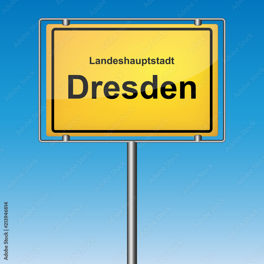 Ortsschild - Dresden