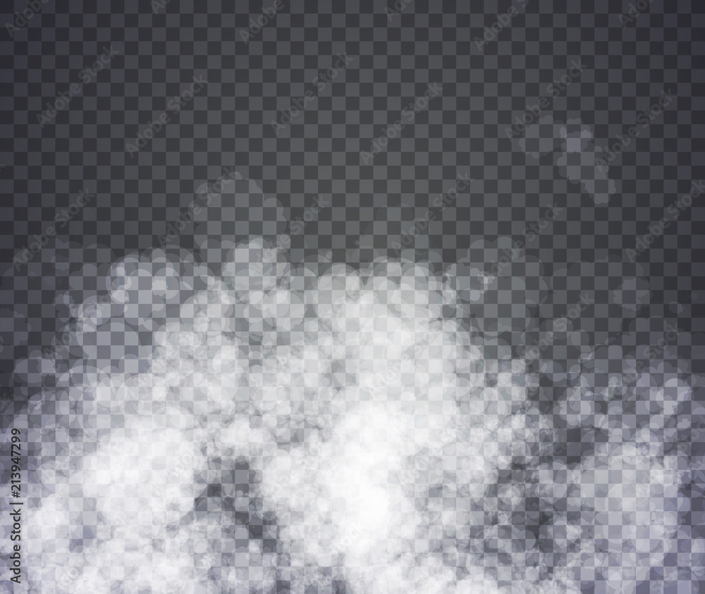 Fog or smoke. Illustration on transparent background. Graphic concept for your design