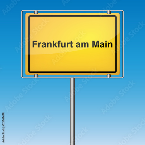 Ortsschild - Frankfurt am Main