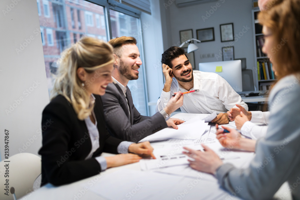 Fototapeta premium Business coworkers discussing new ideas