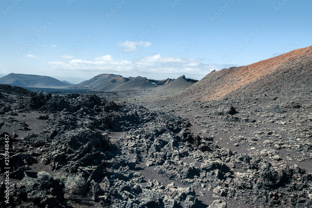 Volcanic landscapes. Nature background