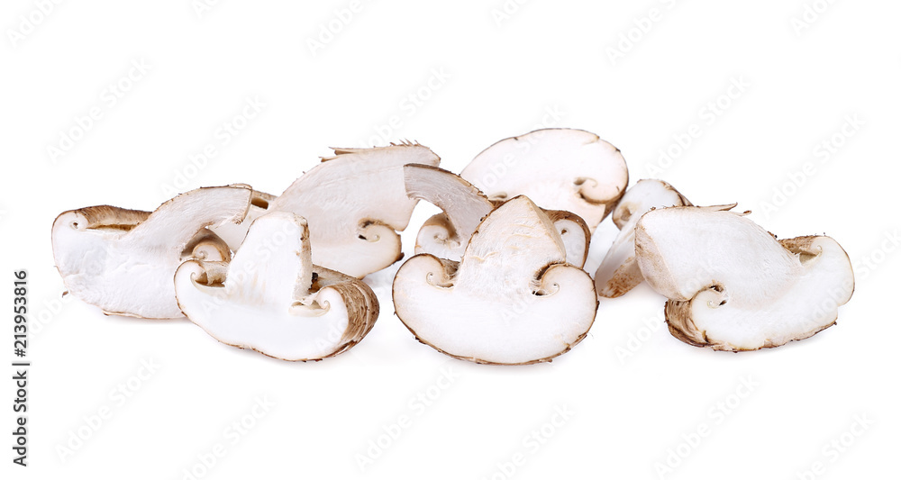 Fresh Shiitake mushroom on white background Fresh Shiitake mushroom on white background