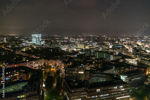 Scenic of hamburg night cityscape © criminalatt