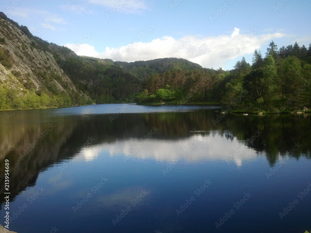 Mountain lake in Bergen, Norwey