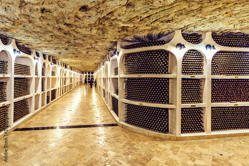 Famous wine cellars in wide perspective