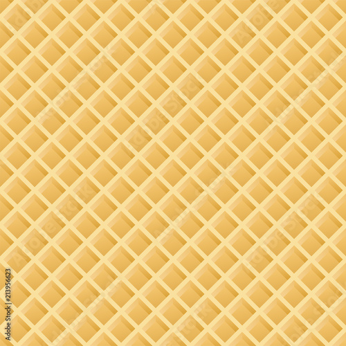 Waffle seamless texture. Vector background