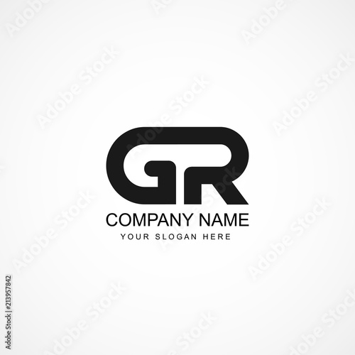 Initial Letter GR Logo Template Design