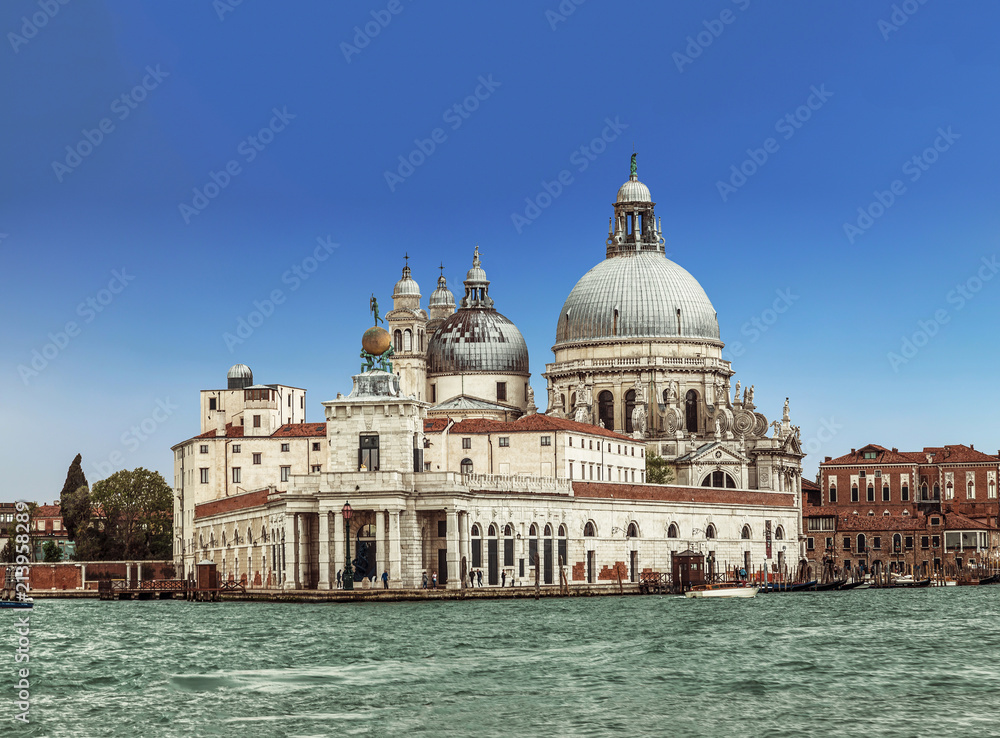 View on Cathedral of Santa Maria della Salute. Venice, Italy