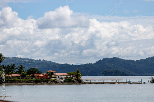 View over the coastline of Golfito, Costa Rica. photo