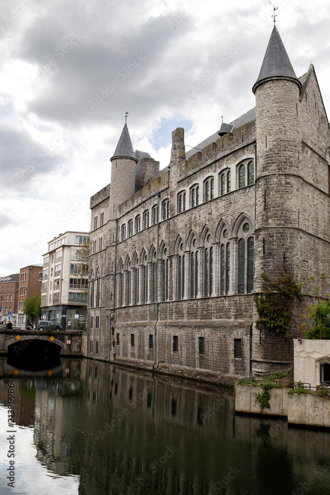 the bridge over the canal in Ghent, Belgium