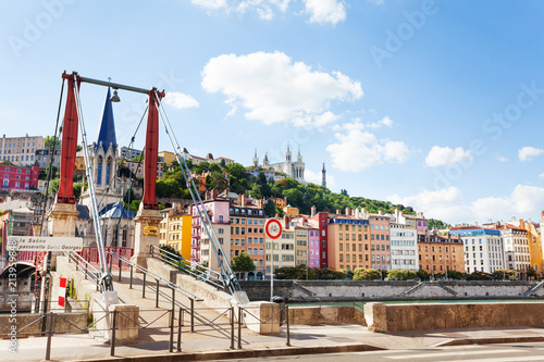 Famous St. George district of old Lyon, France photo