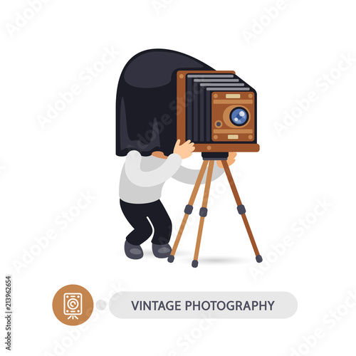 Vintage Photographer Cartoon Character