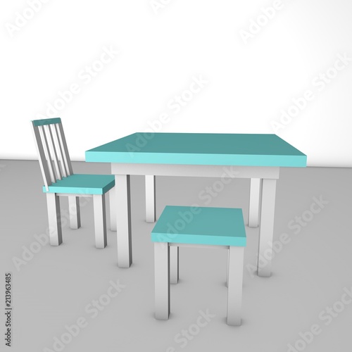 Стол, стул и табурет