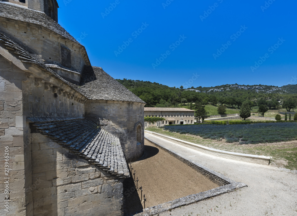 Abbey Notre-Dame de Senanque near Gordes.Vaucluse, Provence Alpes Cote dAzur, France.