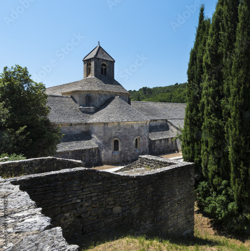 Monastery garden Abbay Notre Dame de Sénanque Gordes Provence France, Europe