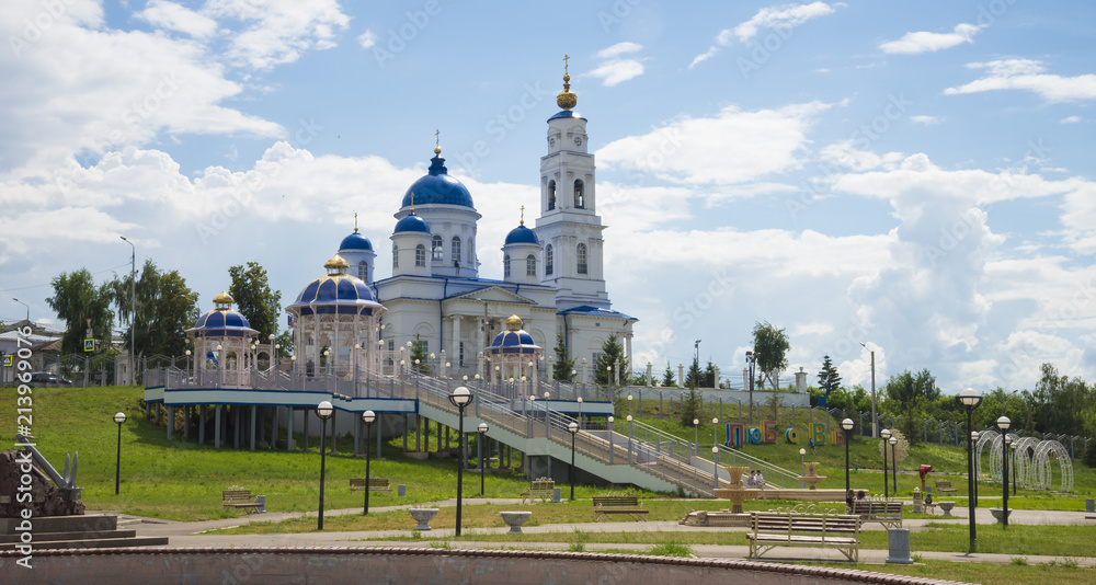 Cathedral of St. Nicholas in Chistopol, Republic of Tatarstan. Summer day 8 July 2018
