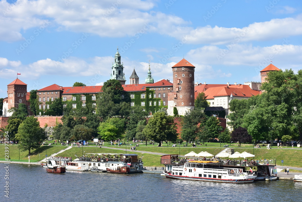 Obraz premium fortified architectural complex Wawel in Cracow,Polska