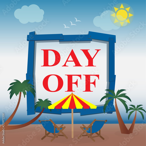 Day off at the seaside concept
