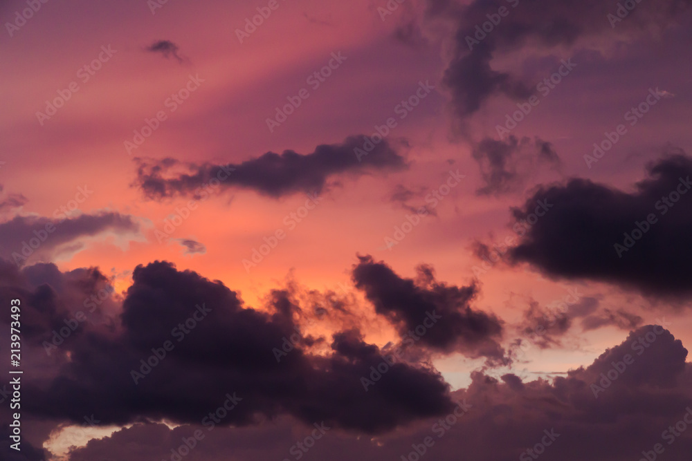 Twilight sky with colorful and cloudy from strom coming Twilight sky with colorful and cloudy from strom coming