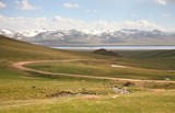 The beautiful scenic from Bishkek  to Naryn with the Tian Shan mountains of Kyrgyzstan