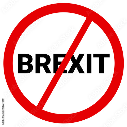Brexit is cancelled and suspended - United Kingdom of Great Britain ( UK ) stays as member of European union. Protest against policy of leaving EU. Vector illustartion