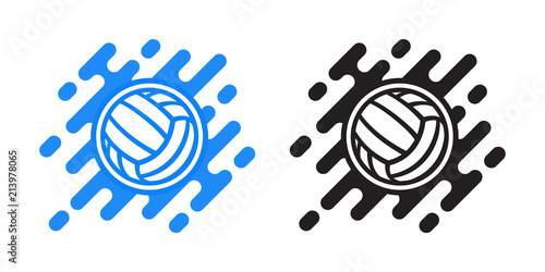 Volleyball ball vector icon isolated on white. Water polo ball vector icon