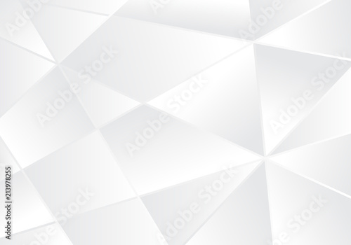 Silver white abstract polygonal tech banner
