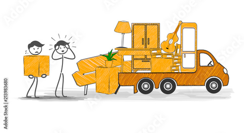 déménagement stress au chargement du camion