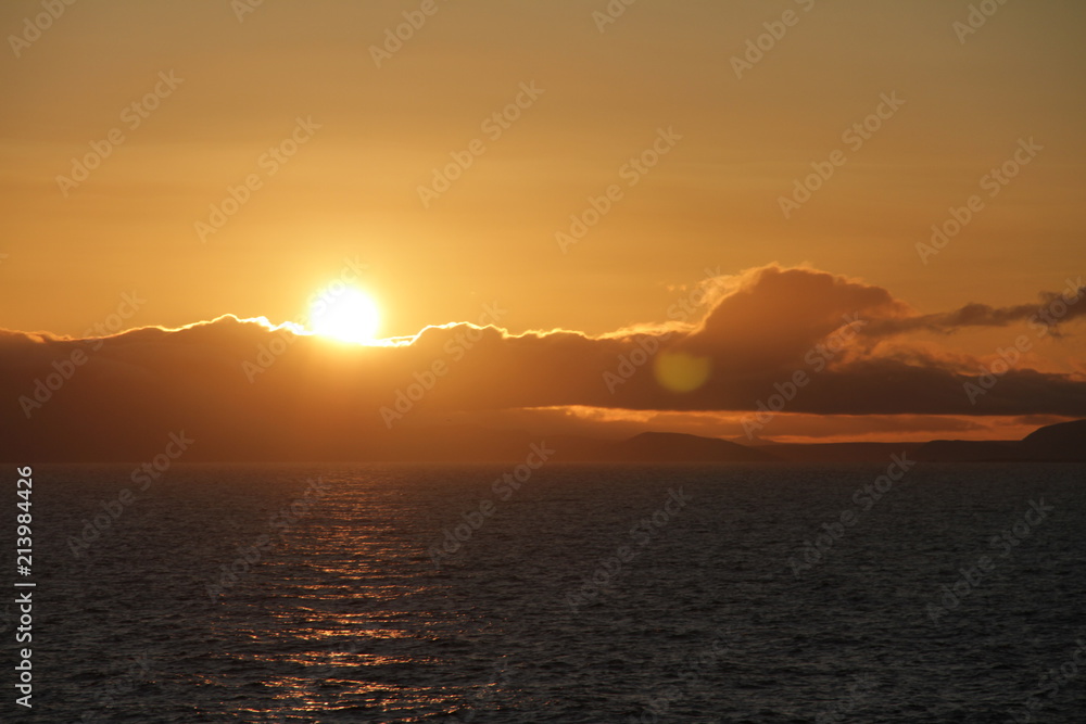 Abendrot auf dem Atlantik