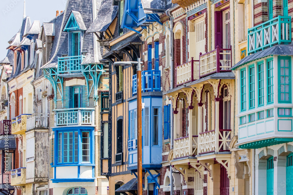 facade of colorful houses in Mers les Bains facade of colorful houses in Mers les Bains